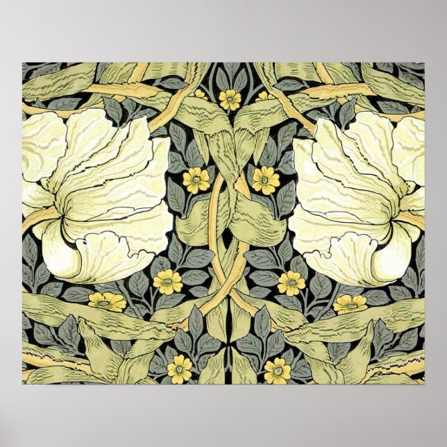 Póster Fondo de escritorio floral William Morris Pimperne (Frente)
