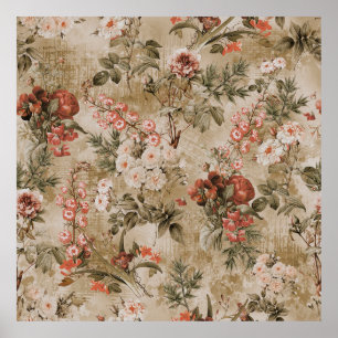 Póster fondo de flores coloridas. acuarela Illustrati