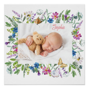 Póster Fondo de flores silvestres Foto 