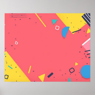 Póster Fondo de formas coloridas y elementos de diseño