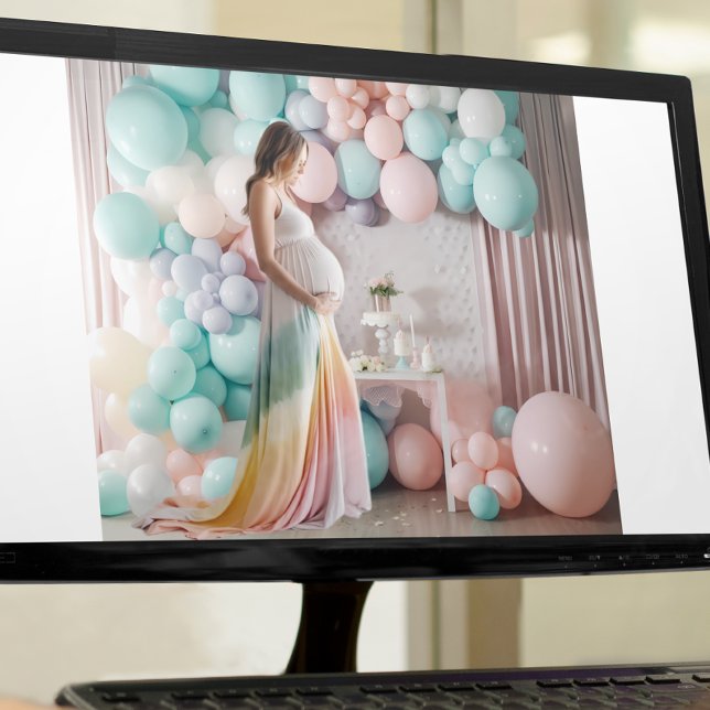 Póster Fondo de fotografía en globo de Baby Shower de Pas (Subido por el creador)