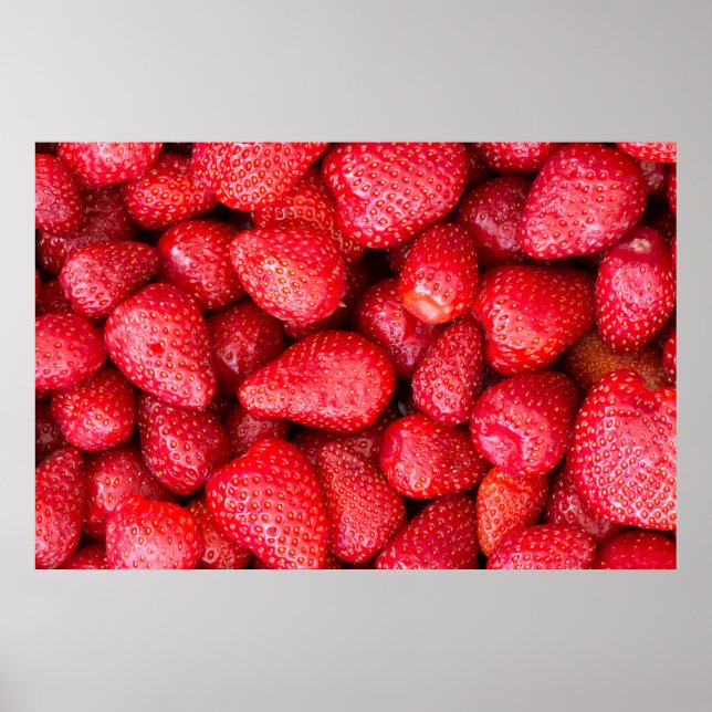 Póster Fondo de fresas (Frente)