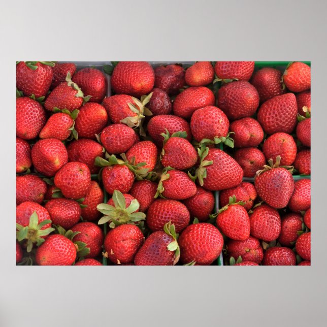 Póster Fondo de fresas (Frente)
