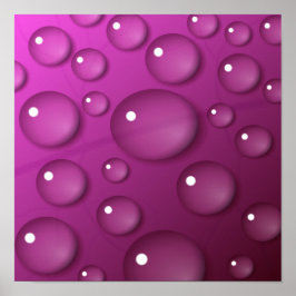 Póster Fondo de gota de agua rosa