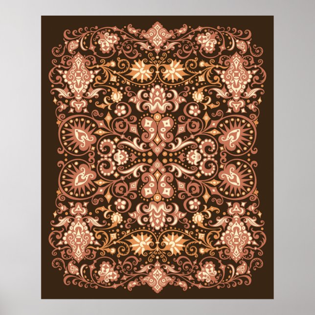 Póster fondo de grifo geométrico abstracto (Frente)