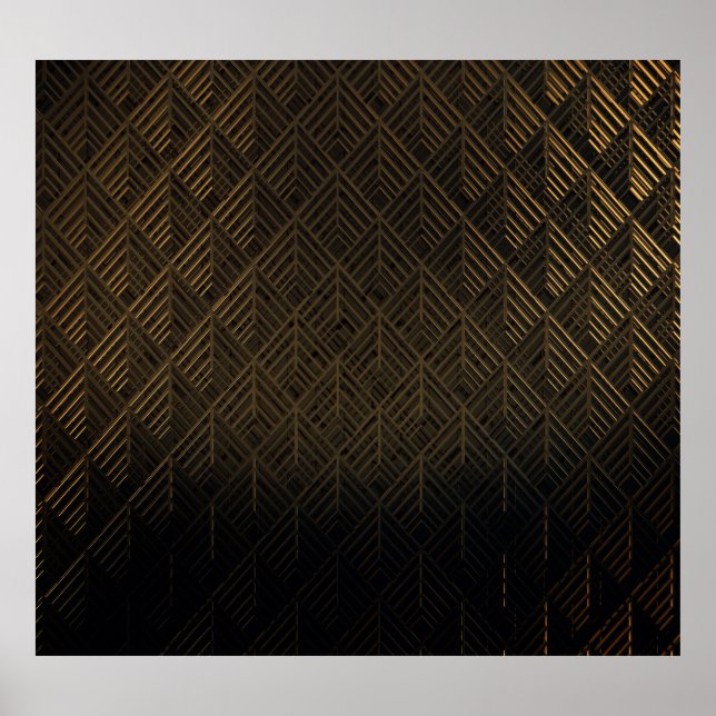 Póster Fondo de Ilustracion 3D Art Deco (Frente)
