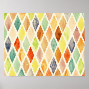 Póster Fondo de la acuarela