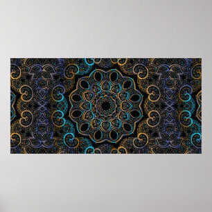 Póster Fondo de la cosecha del ilustracion. Mandala. d In