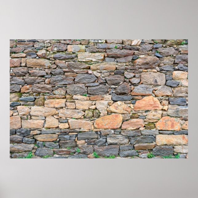 Póster fondo de la textura de la pared de piedra fotoaban (Frente)