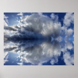 Póster Fondo de la videollamada de las nubes móviles