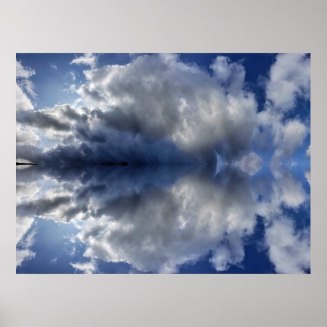 Póster Fondo de la videollamada de las nubes móviles (Frente)