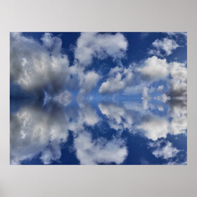 Póster Fondo de la videollamada de las nubes móviles (Frente)