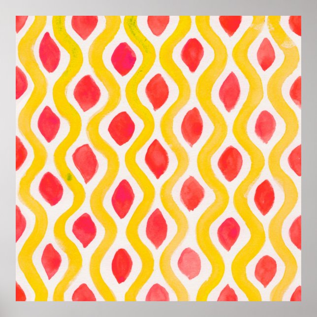 Póster Fondo de las acuarelas abstractas (Frente)