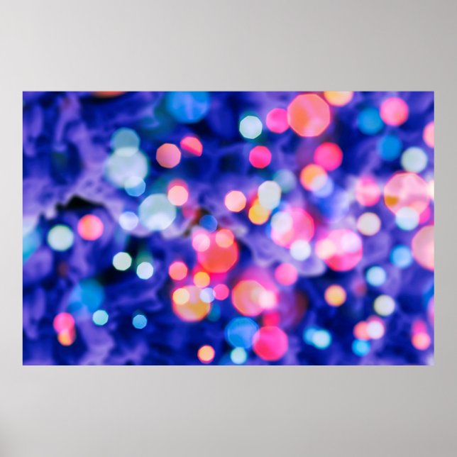 Póster fondo de las bombillas brillantes:desenfoque de C (Frente)