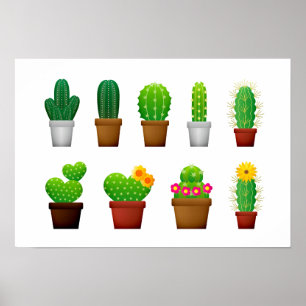 Póster Fondo de las plantas de Cactus
