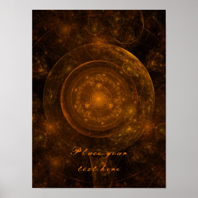 Póster Fondo de Mandala de Bronce 001 (Frente)
