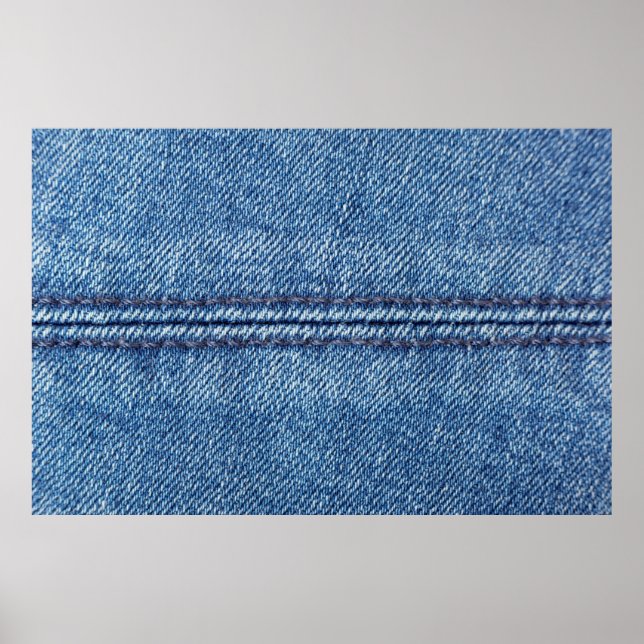 Póster Fondo de mezclilla azul primer plano (macro) (Frente)