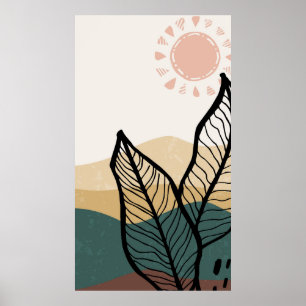 Póster Fondo de montaña abstracto