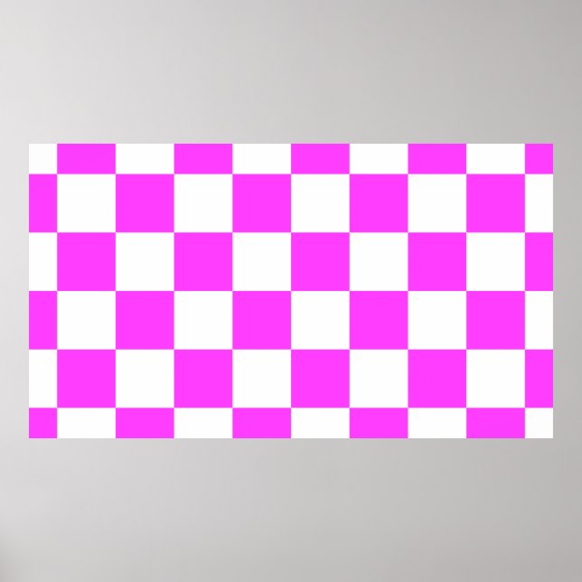 Póster Fondo de mosaico de patrón controlado. Blanco y pi (Frente)