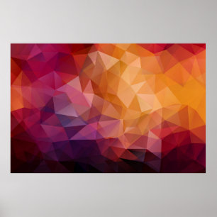 Póster fondo de mosaico triangular con transparencias en