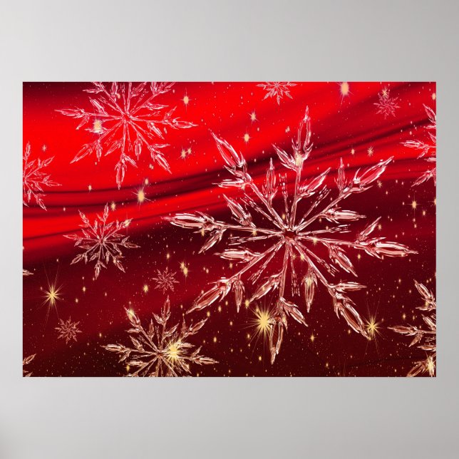 Póster Fondo de Navidad Rojo (Frente)