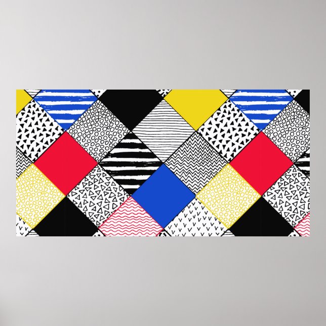 Póster Fondo De Obra De Mano. Textura infantil (Frente)