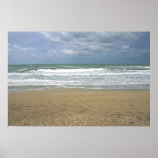 Póster Fondo de Ocean Sand Sky Faded