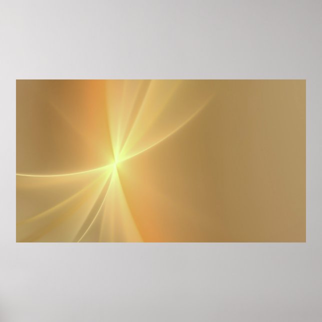 Póster Fondo de oro de naranja fractal (Frente)