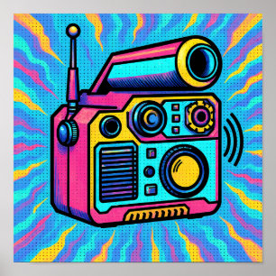 Póster Fondo de pantalla de patrón digital abstracto con 