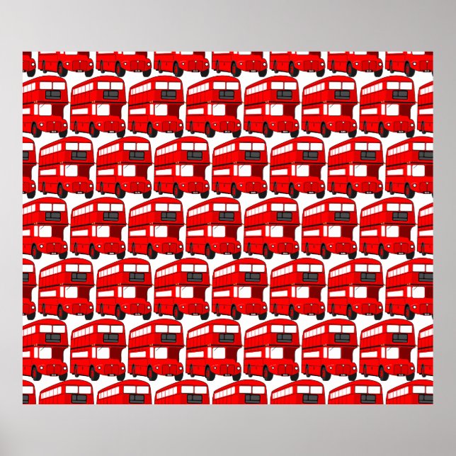 Póster Fondo de pantalla del bus rojo de doble decantació (Frente)