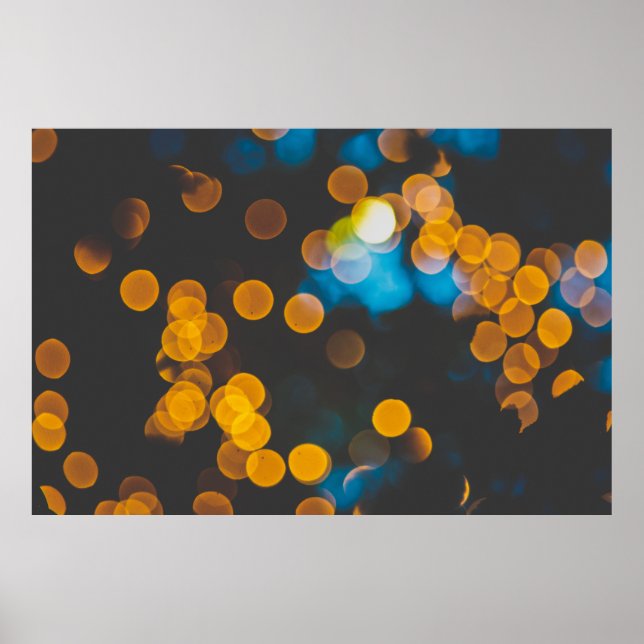 Póster Fondo de pantalla digital de fotografía de Bokeh (Frente)