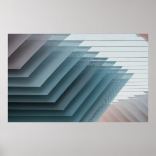 Póster fondo de pantalla digital verde azulado y blanco