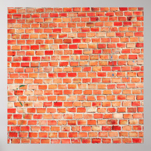 Póster Fondo de pared de ladrillo o ladrillo textualmente