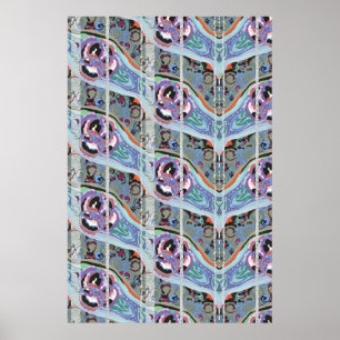 Póster Fondo de patrón abstracto, ilustración sin costura