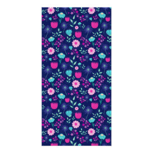 Póster Fondo de patrón floral corto