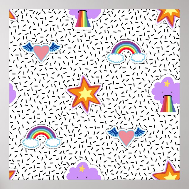 Póster Fondo de patrón sin inconvenientes con la barra de (Frente)