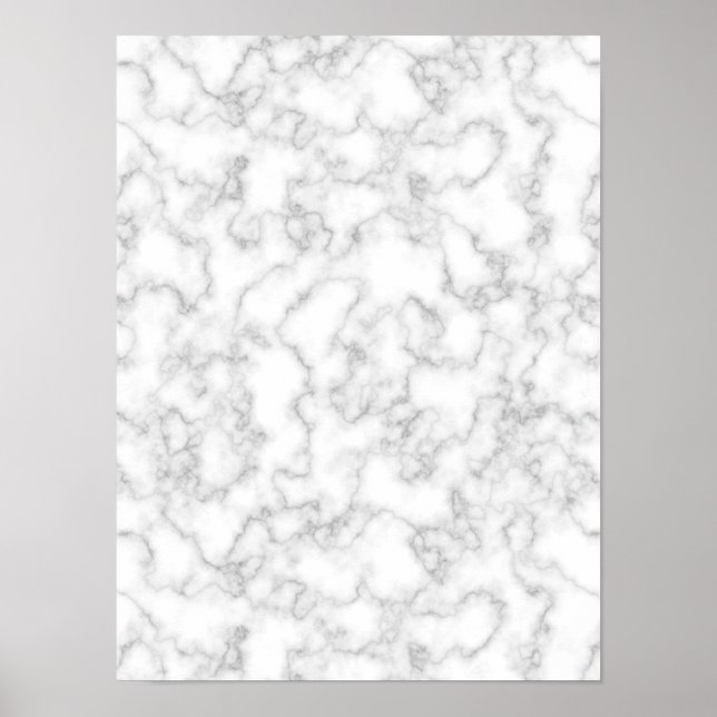 Póster Fondo de Piedra de Mármol Blanco Gris (Frente)