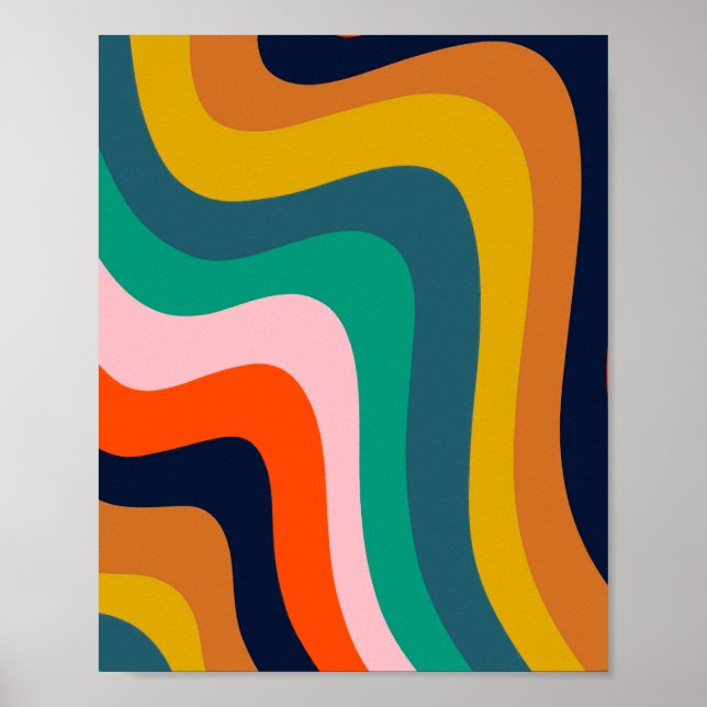 Póster Fondo de remodelación retro moderno (Frente)