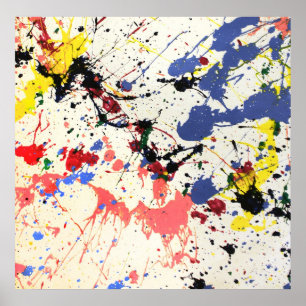 Póster Fondo de salpicaduras de pintura de artistas
