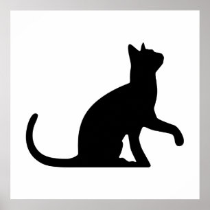 Póster Fondo de silhouette Cat