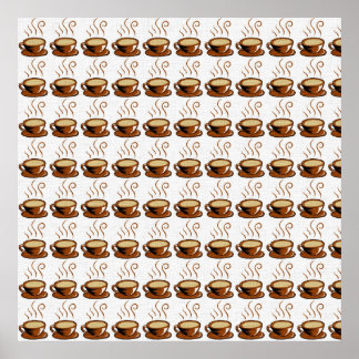 Póster Fondo de tazas de café