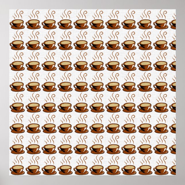 Póster Fondo de tazas de café (Frente)