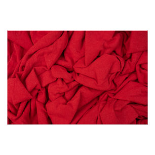 Póster Fondo de Textil Arrugado Carmesí Profundo Lujoso