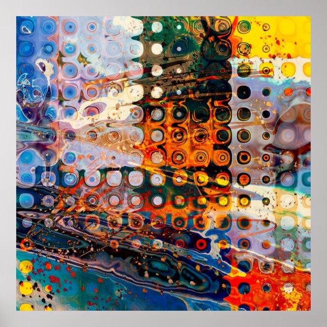 Póster fondo de textura de grifo abstracto de arte, textu (Frente)