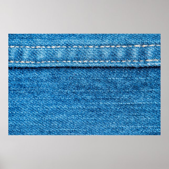 Póster Fondo de textura de jeans azules. (Frente)