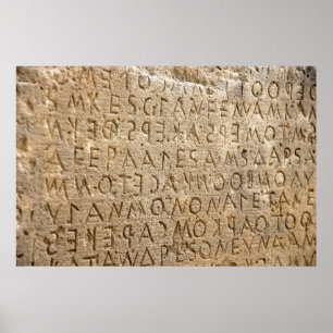 Póster Fondo de textura de piedra de las letras