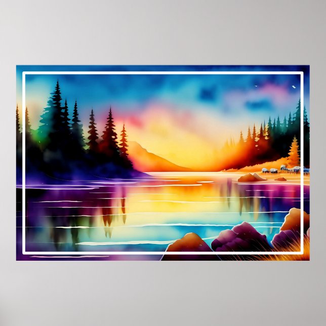 Póster Fondo De Verano Con Palmeras-56790 (Frente)