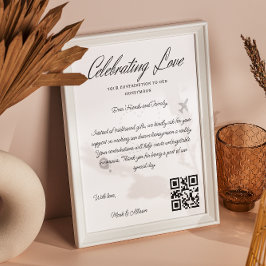 Póster Fondo de Viajes Solicitud de Qr Código Luna de Hon