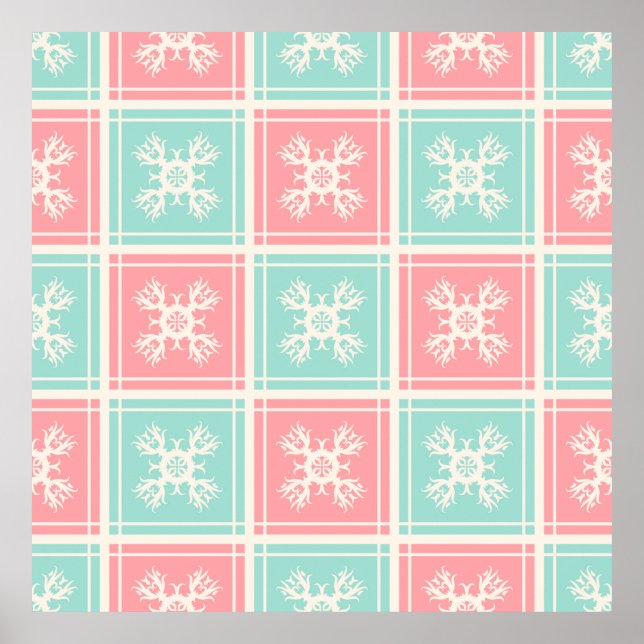 Póster Fondo decorativo con elementsabstra impecable (Frente)