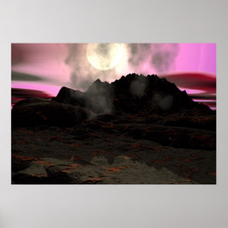 Póster Fondo del Acuario Lava Volcano.